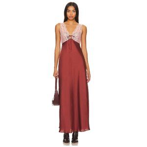 FREE PEOPLE x Intimately Country Side Maxi Slip in Sparkling Cider Size X-Small